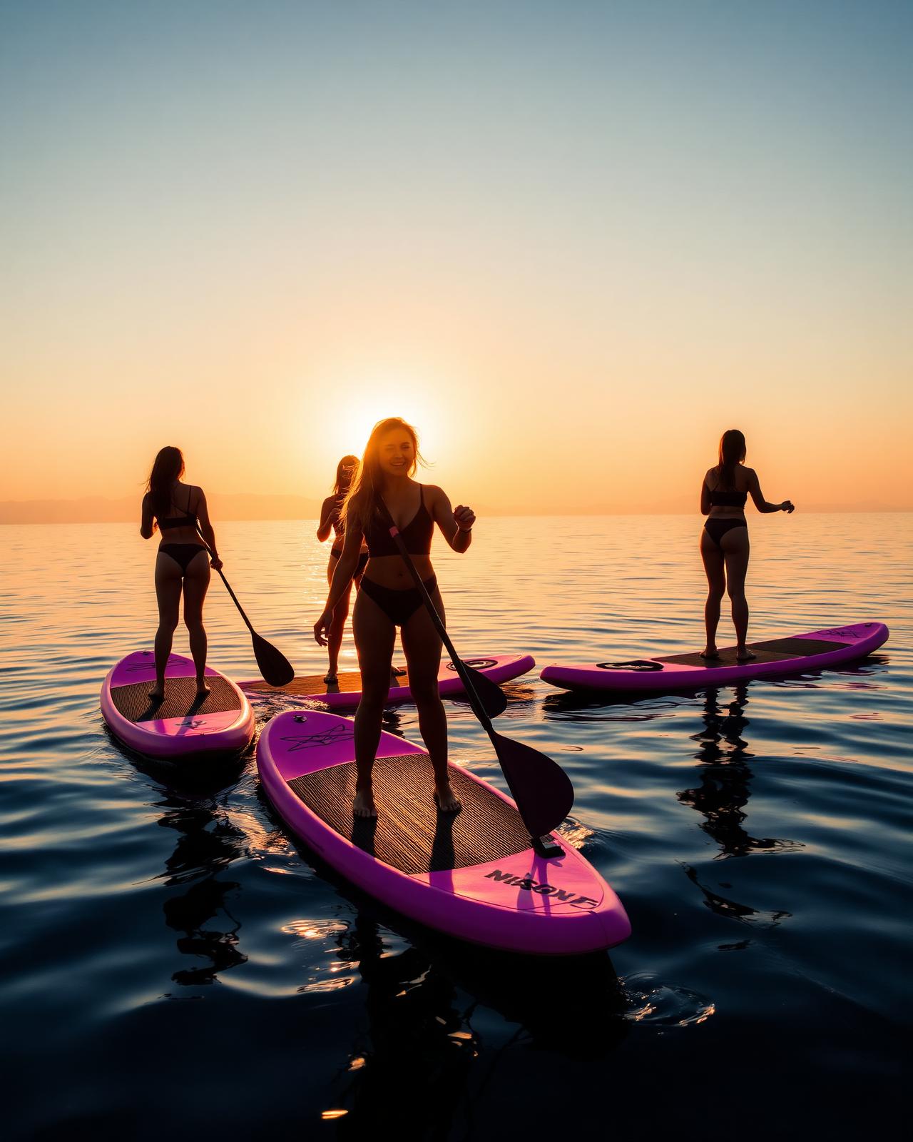 Pink SUP Golden Hour